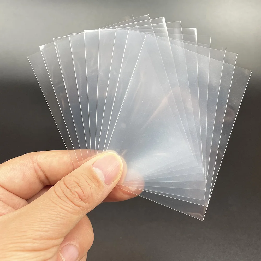 200pcs Acid Free Transparent Perfect Fit Cards Sleeves Perfect Size Clear Inner Card Cover for MGT/PKM/LOR/STAR 64x89mm