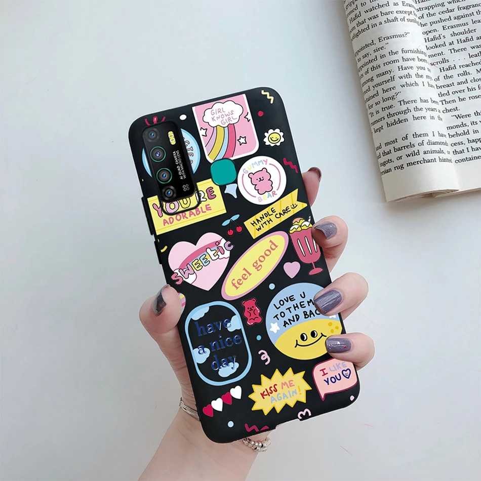 For INFINIX Hot 9 hot 9 play Phone Back Cover Silicon Funda Matte Soft Fashion Candy colors Cute For Hot9 9play case Bumper