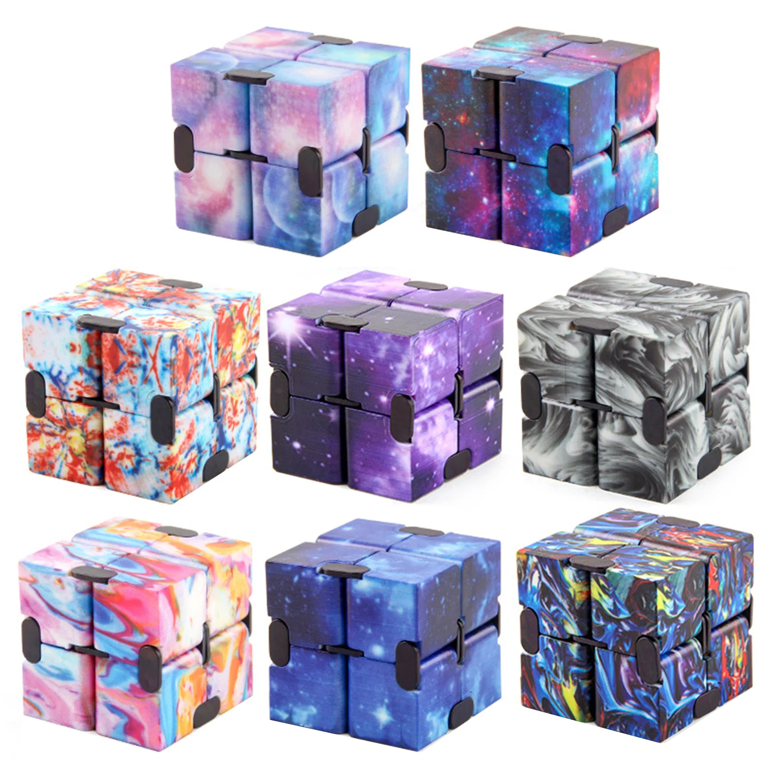 2024 New Fidget Toy Autism Anti Stress Relief Infinity Cube Magic Cube Office Flip Cubic Puzzle Stop Stress Reliever Autism Toy