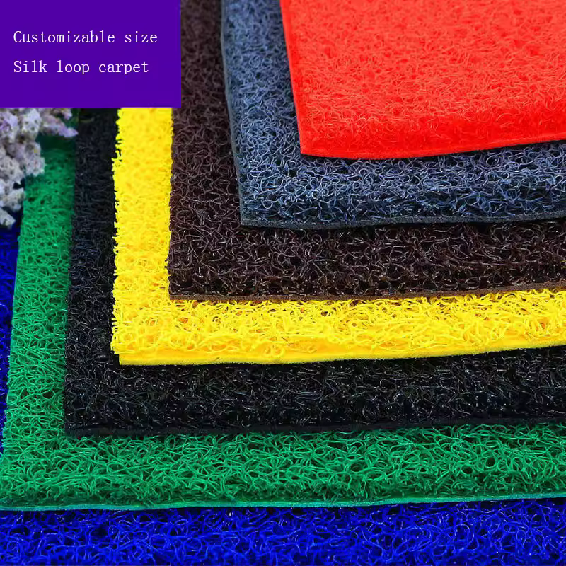 Alfombra de corredor de Pvc, alfombra de plástico, Círculo de seda, área grande, entrada de Hotel, alfombrillas de pasillo de bienvenida, alfombrillas antideslizantes para el hogar