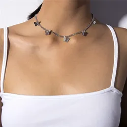 Neue Schmetterling Anhänger Neckalces für Frauen Kurze Kette Mini Schmetterlinge Drop Boehemian Sexy Neck Zubehör Mode Jewerly