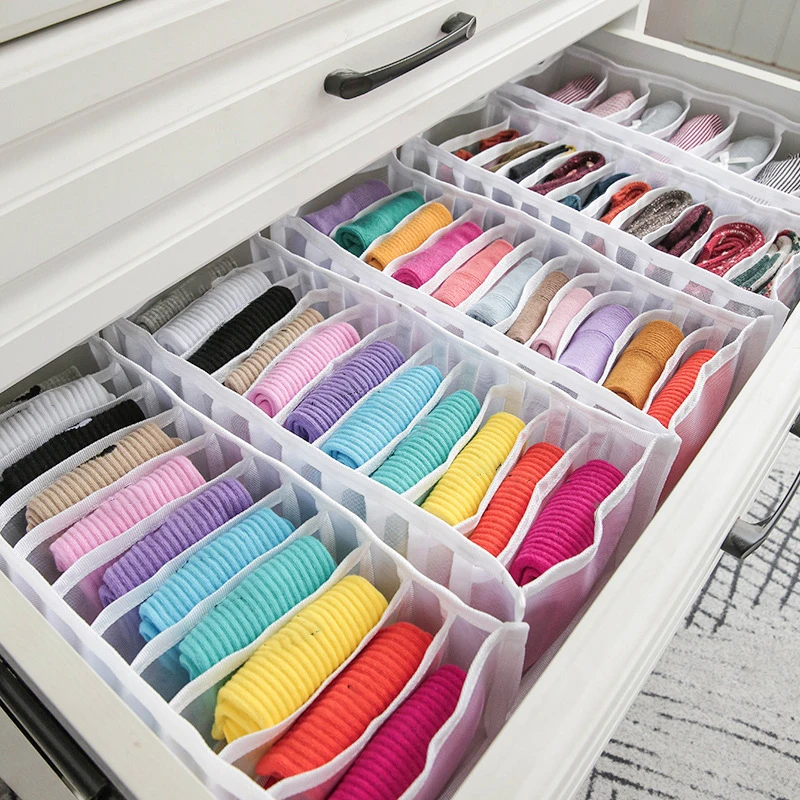 Heißer Verkauf Neue Unterwäsche Bh Veranstalter Lagerung Box 5 Farben Schublade Schrank Organisatoren Boxen Für Unterwäsche Schals Socken Bh – Detail 9