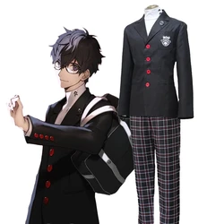 Disfraz de juego Persona 5 para hombre, traje de Cosplay de Akira Kurusu P5 Ren Amamiya, conjunto completo de uniforme escolar, trajes de Halloween, Blazer Unisex