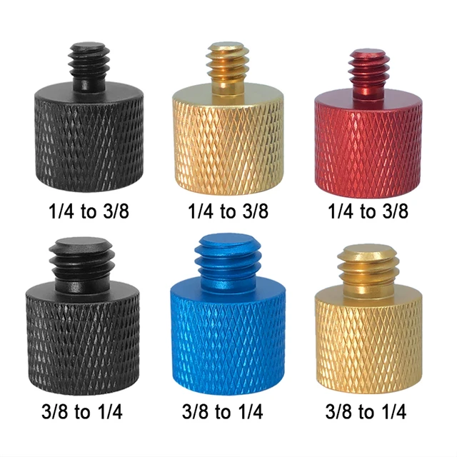 Uniwersalna śruba konwersyjna 1/4-20 do 3/8-16 cali Sprzęt fotograficzny Śruba do aparatu ze stopu aluminium Adapter statywu z głowicą kulową