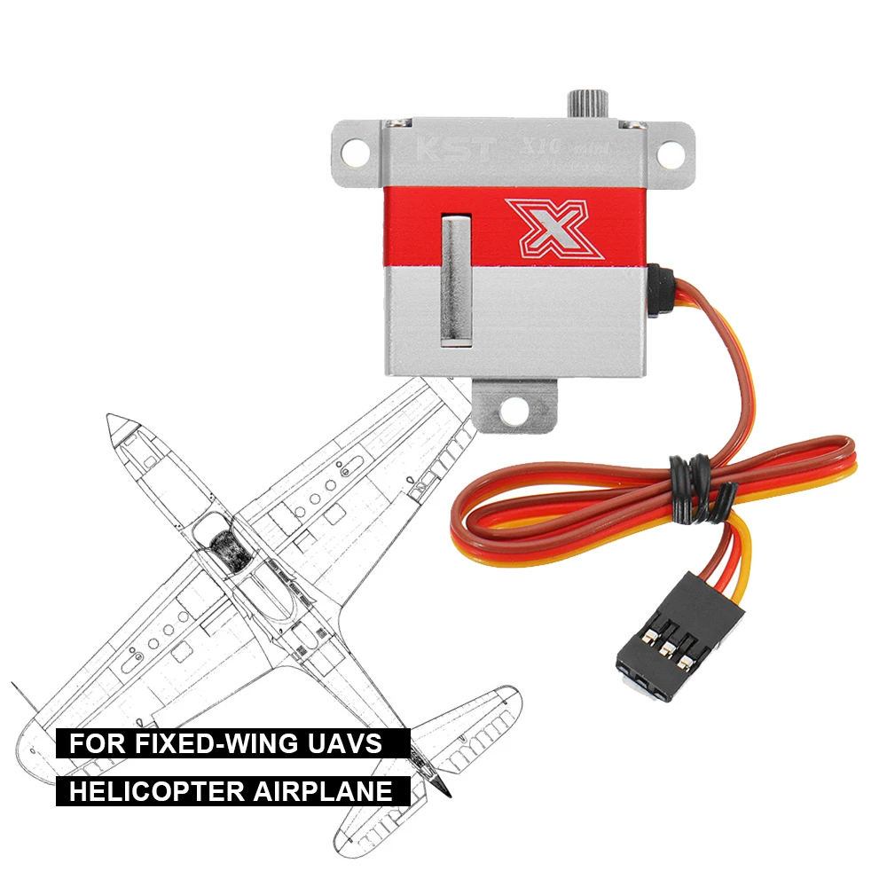 KST X10 Mini 7.5kg Torque Digital Metal Gear Glider Servo Motor For Fixed Wing UAV Helicopter Airplane RC Model