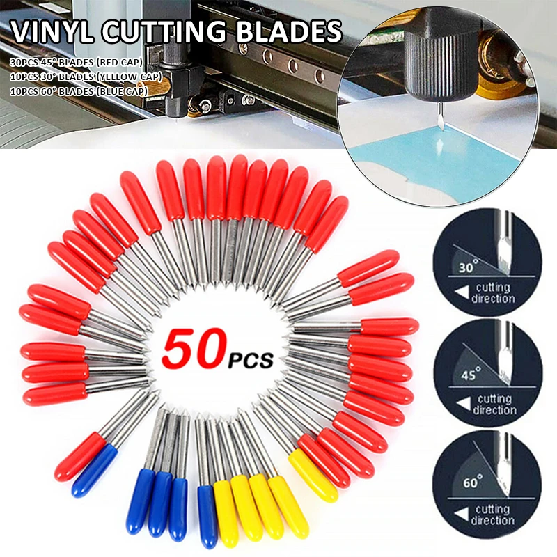 New 50pcs 30 45 60° Blades For Cricut Explore Air 2 Vinyl Cut Machines Cut Tools