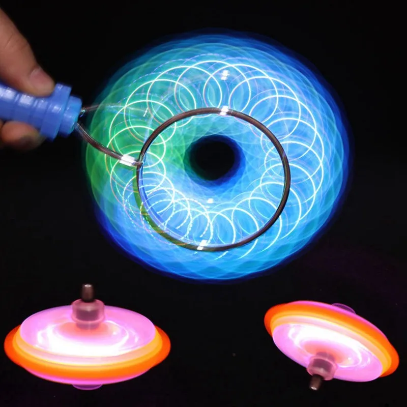 2020 Educational Children\'s Toys Creative Magnetic Flying LED Flashing Gyroscope Spinning Top With Cool Colored Light for gifts