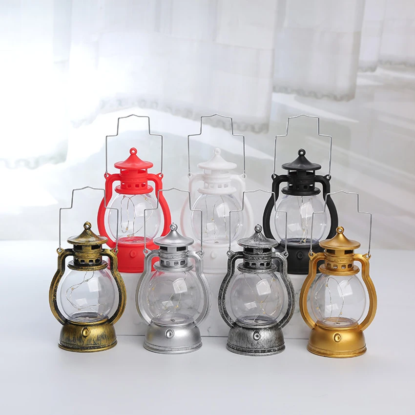 LED Vintage Lantern Battery Operated Lantern Outdoor Hanging Antique Lamp for Camping Garden Patio Home Thanksgiving Christmas