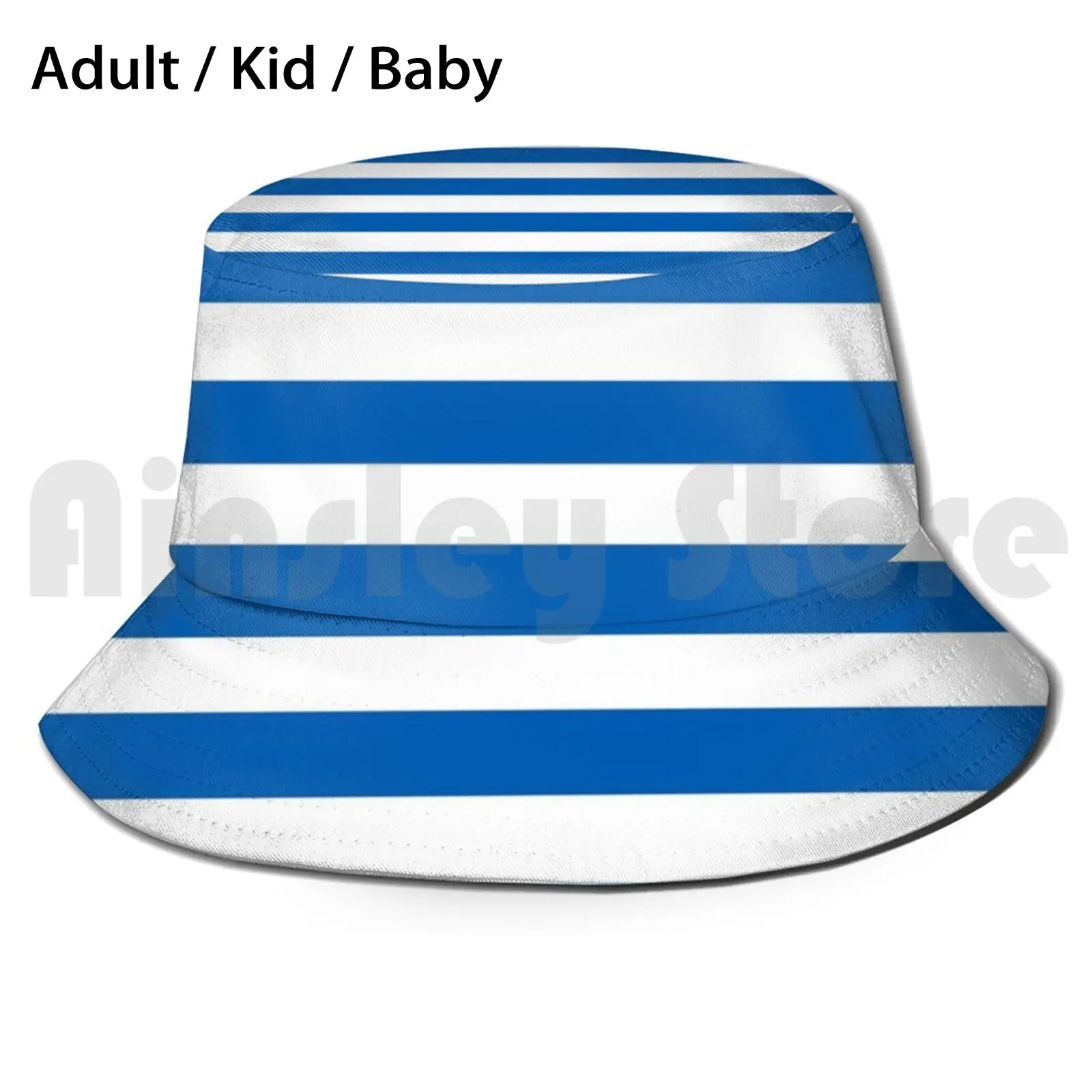 Blue And White Hoops Football Team Sun Hat Reading Reading Royals Qpr Queens Park Rangers Dallas Blue And