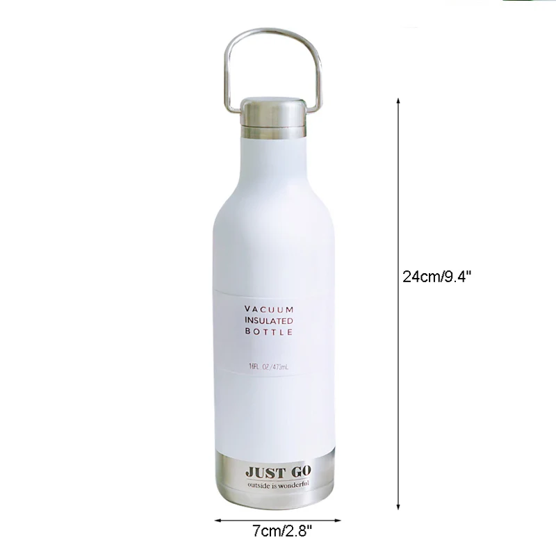 GOALONE 17OZ Sport Water Bottle Portable Stainless Steel Water Bottle BPA Free Vacuum Flask Tumbler Double Wall Thermos Bottle