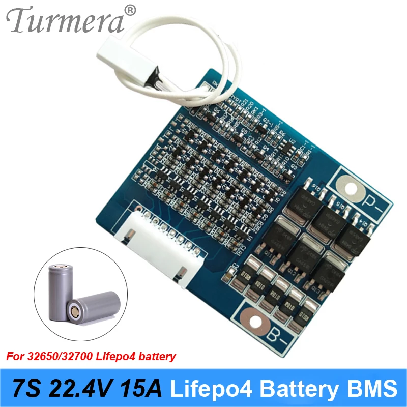 7S 15A 22.4V 25.2V 32650 32700 LiFePO4 BMS lithium iron battery protection board for Screwdriver battery and e-bike battery