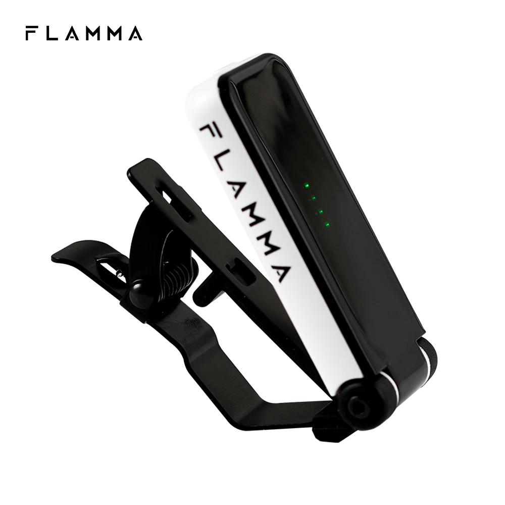 FLAMMA FT01 Clip-on Guitar Tuner 360 Degree Rotatable for Electric Acoustic Guitar Bass Ukeleles Guitar Accessaries