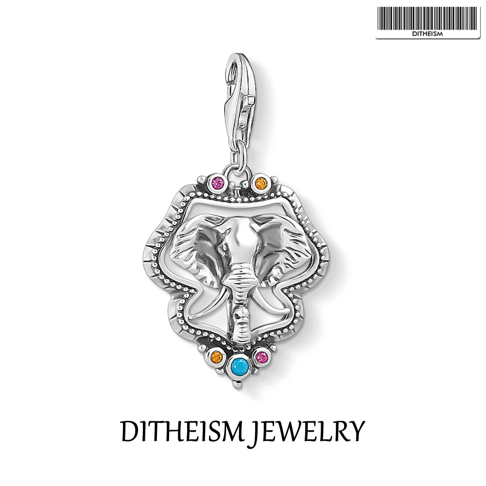 Charms Pendant Symbolism of Elephant 925 Sterling Silver Fit Bracelet New Fine Jewelry For Women Men Buddhism Protection Bijoux