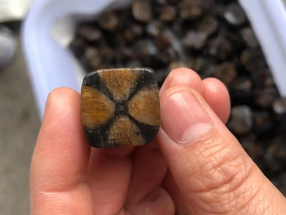 Pierre précieuse naturelle brute, staurolite polie, pierre en forme de croix de fée, spécimen minéral, pierre de guérison Reiki, cristal de quartz, en cadeau, 1 pièce