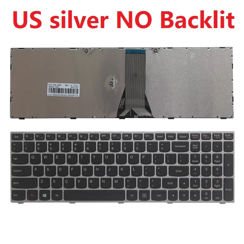 US/UK/SP/teclado español para LENOVO 25210921 V-117020ZS1-US 25214811, 25214781 de 25214751 PK130TH2A00 NSK-BQ0SN NSK-BQ0SN 01