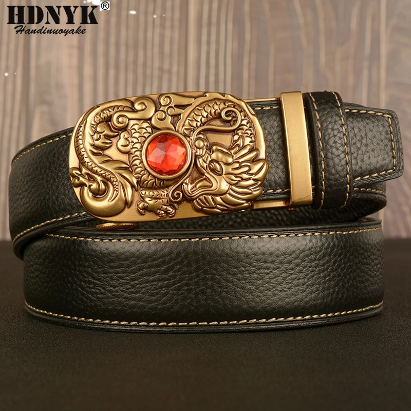 

Factory Direct Cowskin Belt Fashion Dragon Designer Buckle Belt High Quality Genuine Leather Belt for Men Quality Assurance