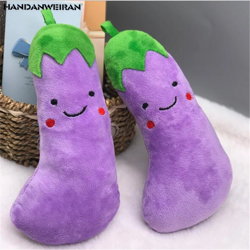 

New 1PCS 20CM Simulation Eggplant Plush Toy PP Cotton Filled Simulation Vegetable Pendant Fun Hot Sale Cheap HANDANWEIRAN