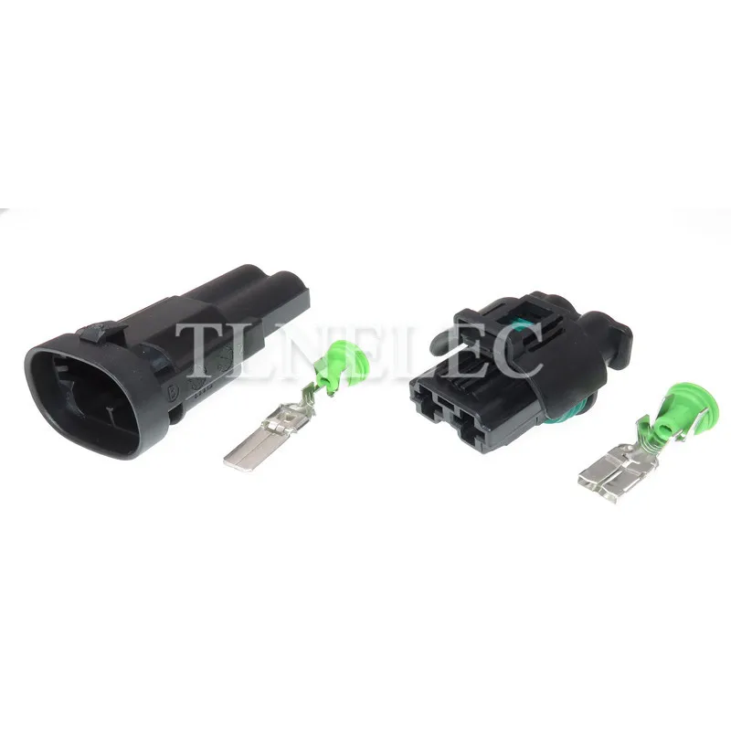 1544334-1 1544317-1 Tyco Amp 2 Pin Male Female Waterproof Fan Motor Plug Nissan Auto Sensor Connector