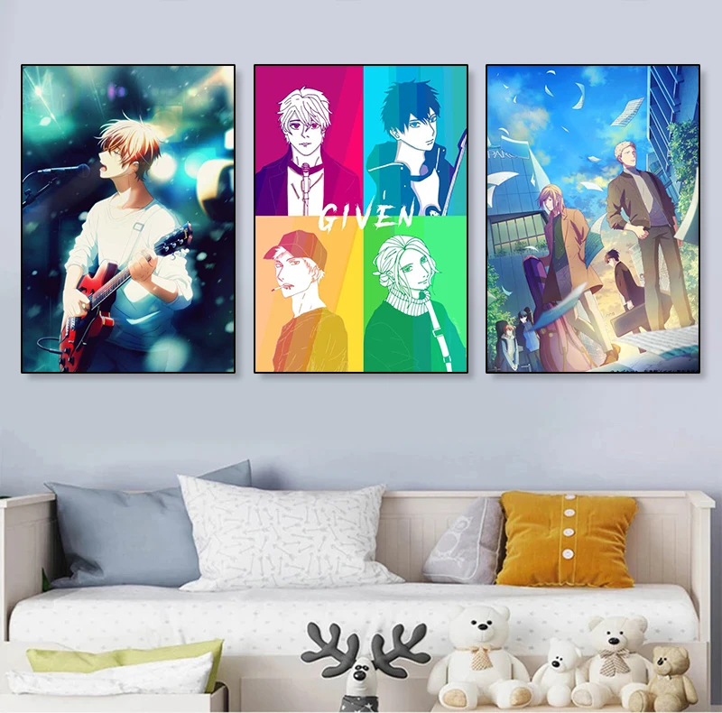 Wall Art Canvas Painting Japanese Anime Given Modern Posters and Prints  Cartoon Pictures For Cafe Bar Home Room Decoration