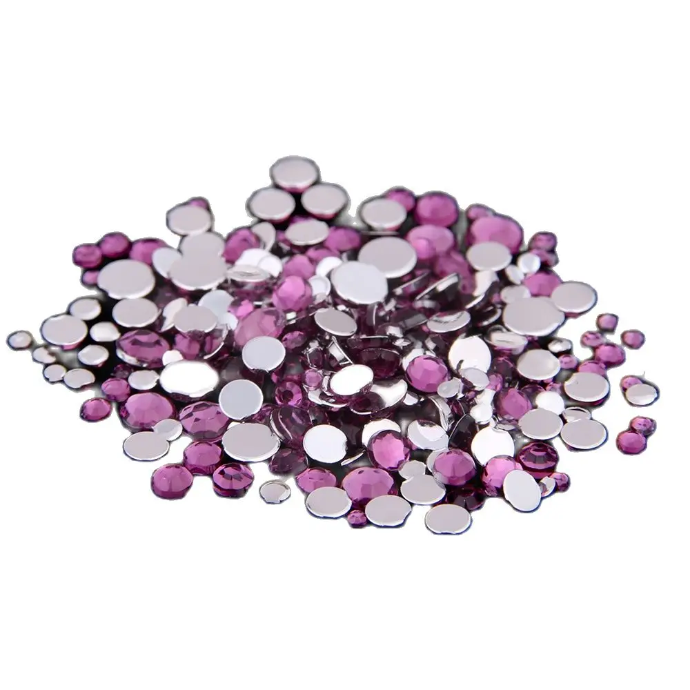 Smart Color Grape Purple Color Acrylic Rhinestones Shoes Sparkling Nail Art Decorations Clothing Decorations Small Pack