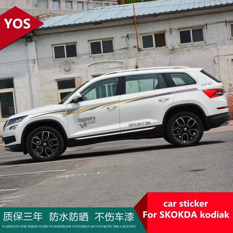 

Наклейки для автомобиля SKOKDA kodiak, модифицированные наклейки на корпус и талию, декоративные наклейки, цветные полоски, цветы, kodiak