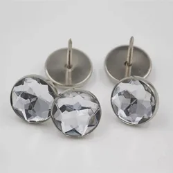 50pcs/lot 22mm Acrylic Rhineston Crystal Buttons Upholstery Nail Stud Sofa Bed Headboard Decor Furniture Nails Free Shipping