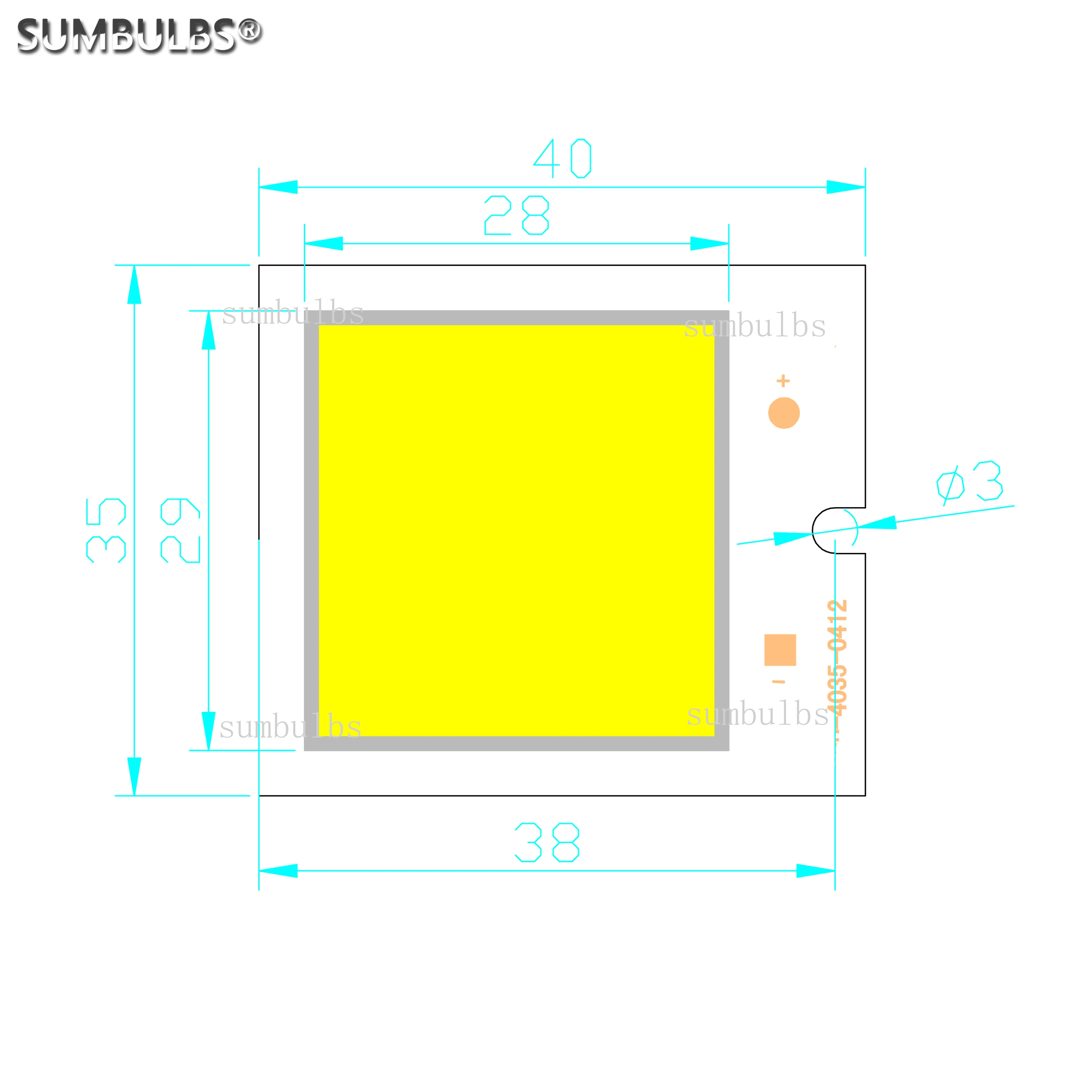 

New Store Promotion LED COB Light Source 40*35mm 12V 6W COB LED Aluminum Board Warm Cold White Bulb for DIY Night Lamp