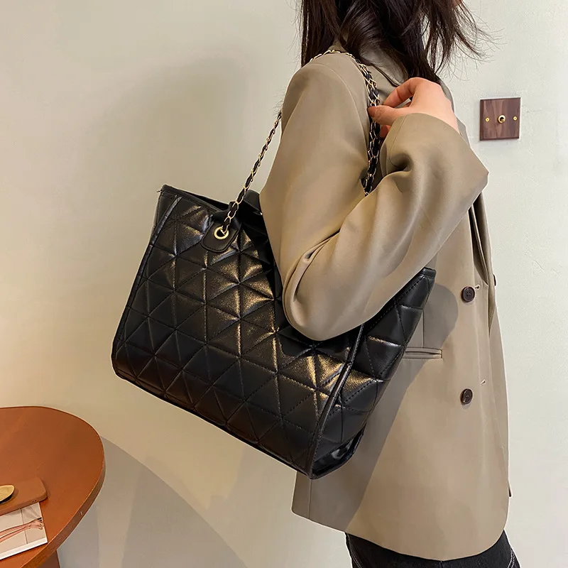 2022 New Casual Tote Bags For Women Handbags Designer Shoulder Bag Large Capacity Pu Leather Female Top-handle Bags