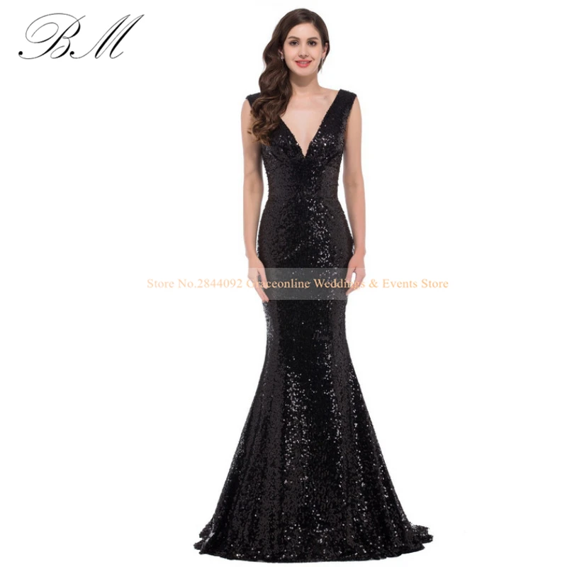 Elegante Rote Gelbe Pailletten V-ausschnitt Prom Kleider 2021 Meerjungfrau Spitze Formale Partei Abend für Frauen Robe De Soiree In lager