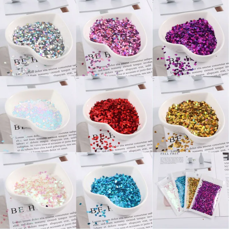 Laser Ultrathin 3mm Cloud Nails Glitter 3D Sequins Eo-Friendly PET Seuqin for Nail Art Manicure Materials DIY Decoration 10g