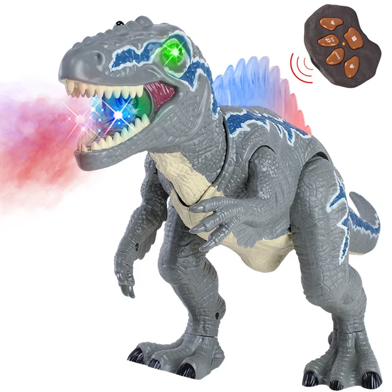 Spray dinossauro crianças animais de estimação brinquedos controle remoto andando tyrannosaurus modelo animal cor luz sons crianças presente