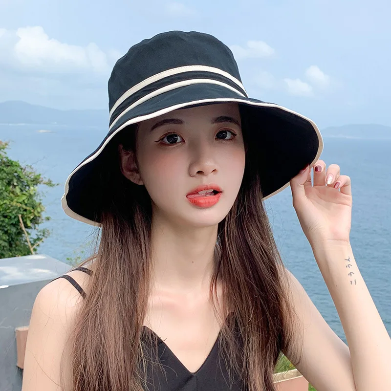 

Hat Female Korean Multicolor Fisherman Hat Summer Sun Protection Cap Sunshade Fisherman Hat Outdoor Basin Hat For Women