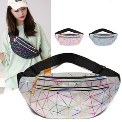 Bolsa Peito Impermeável para Mulheres, Fanny Pack, Bolsa para Cinto, Bolsa para Celular, Bolsa, Laser, Feminino, Moda