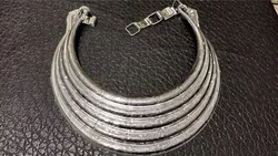 Hmong Hollow Collar Man and Necklace Five Layer Jewelry Xauv Miao New Year Dance Party
