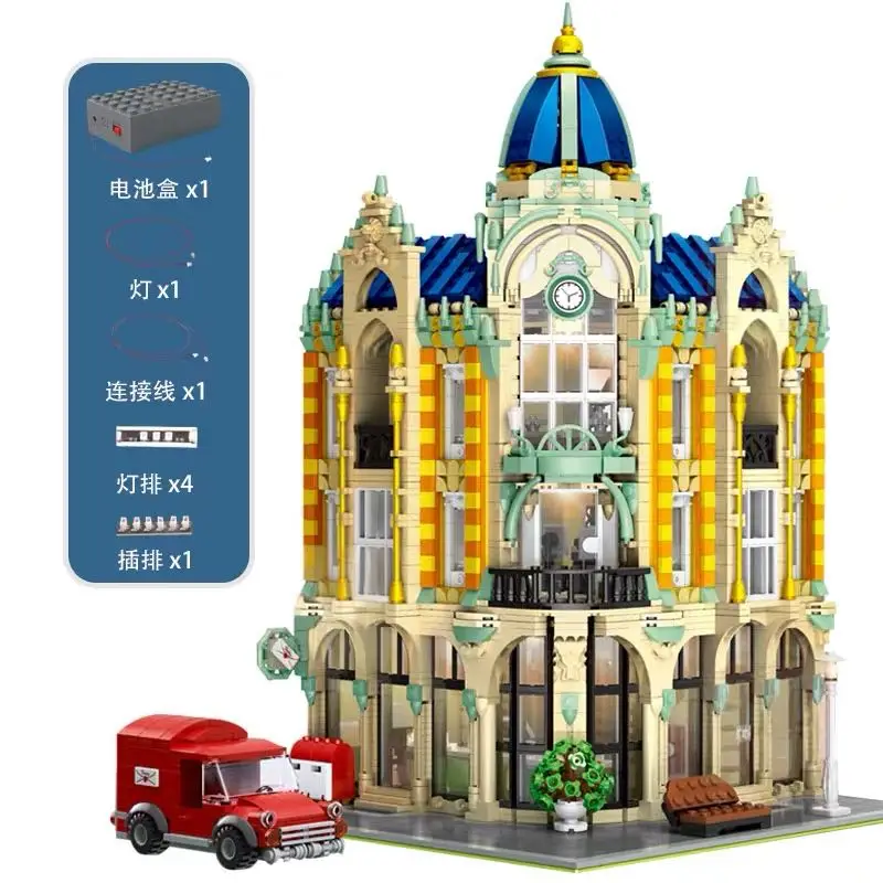 DHL 16010  MOC Street View Creative Series Post Office Corner Building Blocks  Toys  to Enfant Christmas Gifts