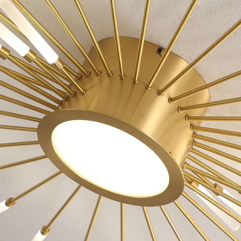 Nordic ceiling lamp LED gold ceiling light Bedroom Gold Light Firework Style Home Decor Indoor 220V flush mount light
