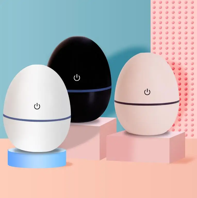 Incense Stove Egg shape Humidifier Portable Essential Oil Ultrasonic Diffuser USB 200ml for Home Car Office Black White