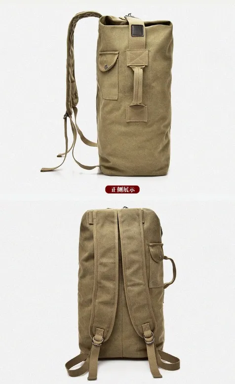 military use Tough guy movie cash bag outdoor travel bucket backpack canvas mountaineering men\'s large capacity luggage bag