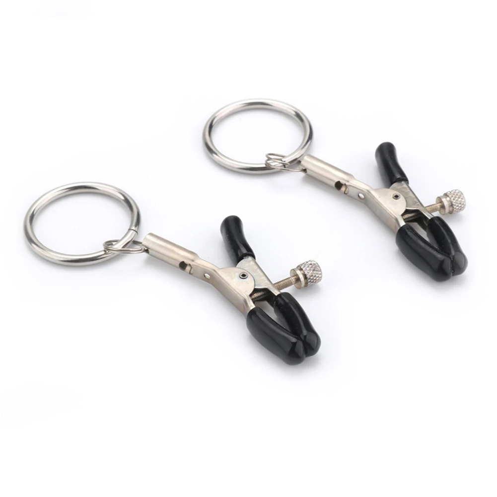 Sexy Women Nipple Breast Clamps Metal Chain Clips Adult Sex Toys Couple Games New Interest bound handcuffs