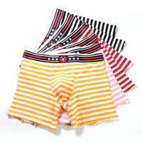 4PCS/Lots Men Cotton Boxer Shorts Striped Underwear Cueca Seamless Underpants Sleep Bottoms Calzoncillos Panties Boxershorts 2XL