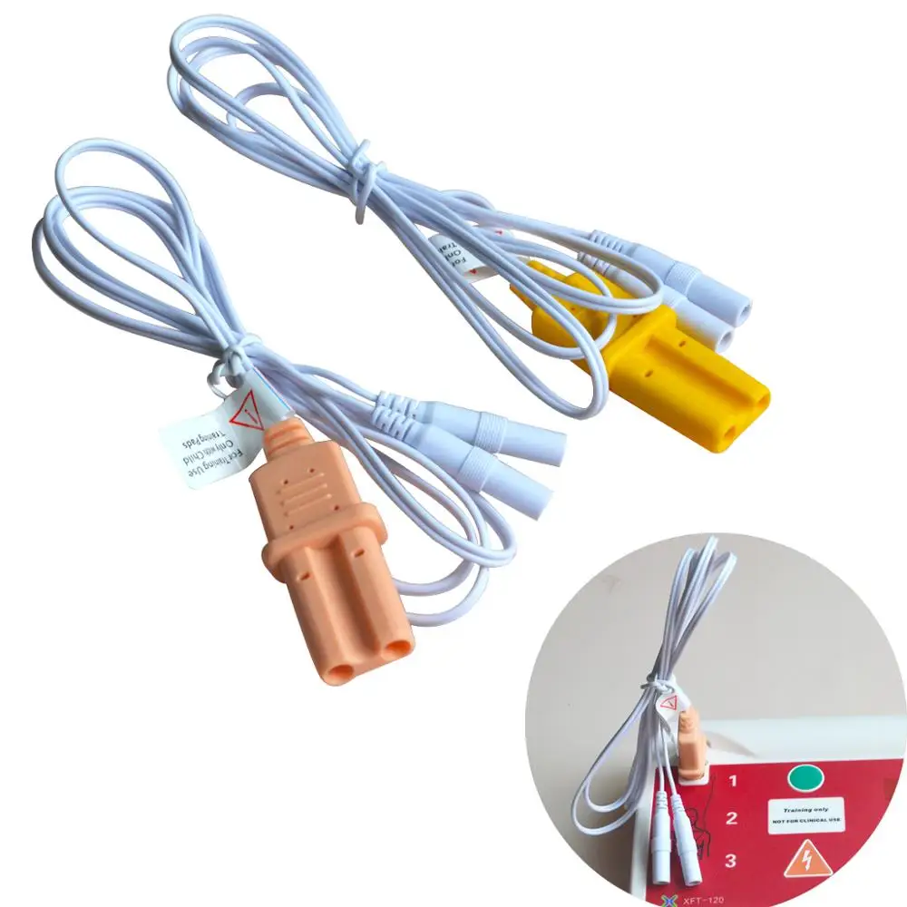 Portable XFT Cable Snap Electrode Lead Wire Connect With XFT AED Trainer And AED Training Patches First Aid Teaching Supplies