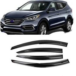 For Hyundai Santa Fe SantaFe 2009-2018 Car Door Window Visor Rain Sun Smoke Guard Deflector Trim Shade Awning Shelter Raincoat