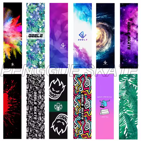 120X25cm Digital Spray Emery Skateboard Sandpaper Double Rocker Long Board Dance Board Scooter Fish Board Deck Sticker Griptape