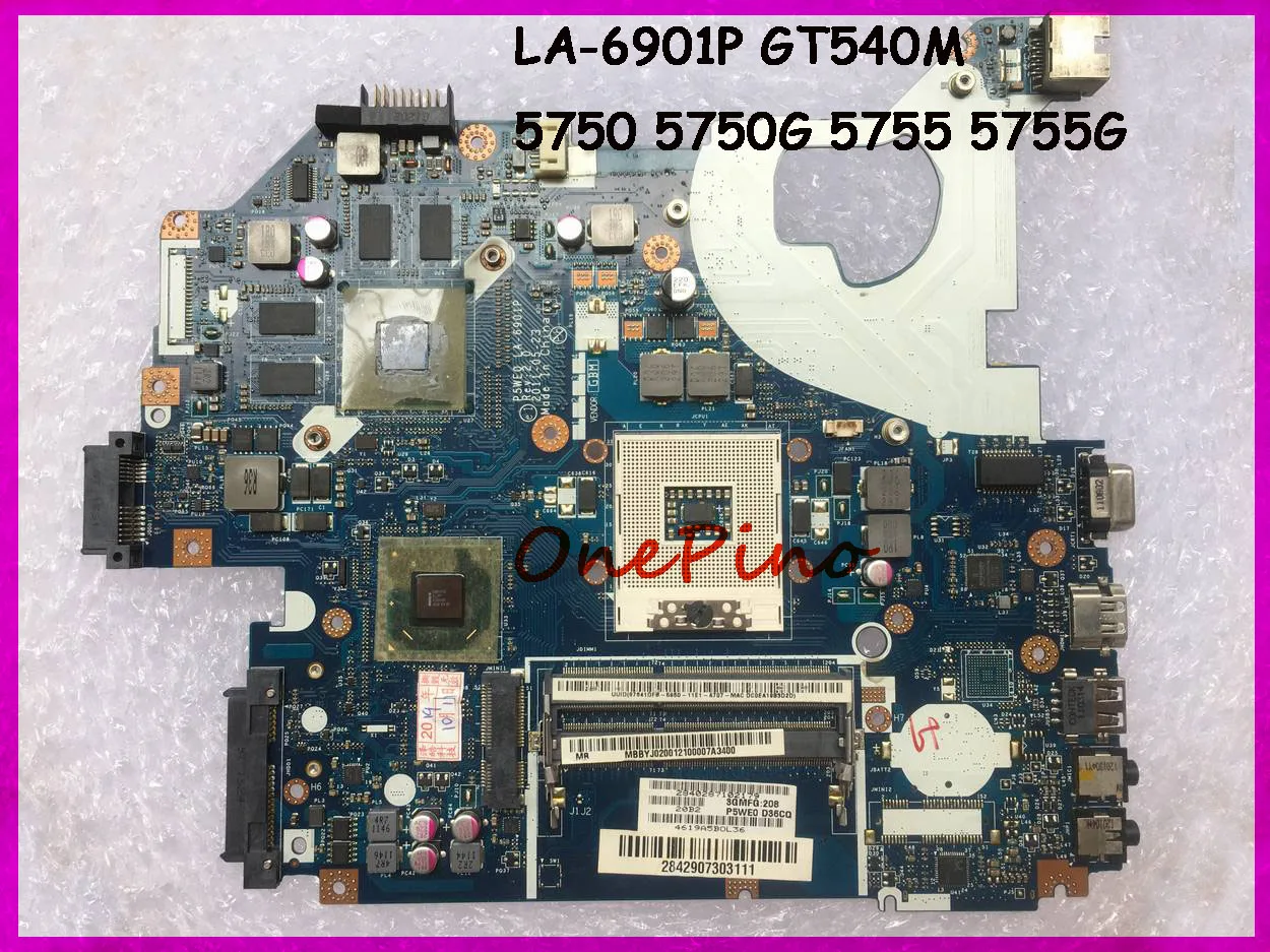 

P5WE0 LA-6901P for ACER 5750 5755 5750G 5755G notebook motherboard PGA989 HM65 GPU GT540M DDR3 100% test work