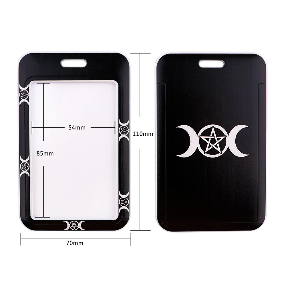 DZ1717 الثلاثي القمر آلهة ويكا الخماسي تميمة سحرية المفاتيح الشريط اسهم للمفاتيح بطاقة الهوية الأشرطة معلقة شارة حامل #3