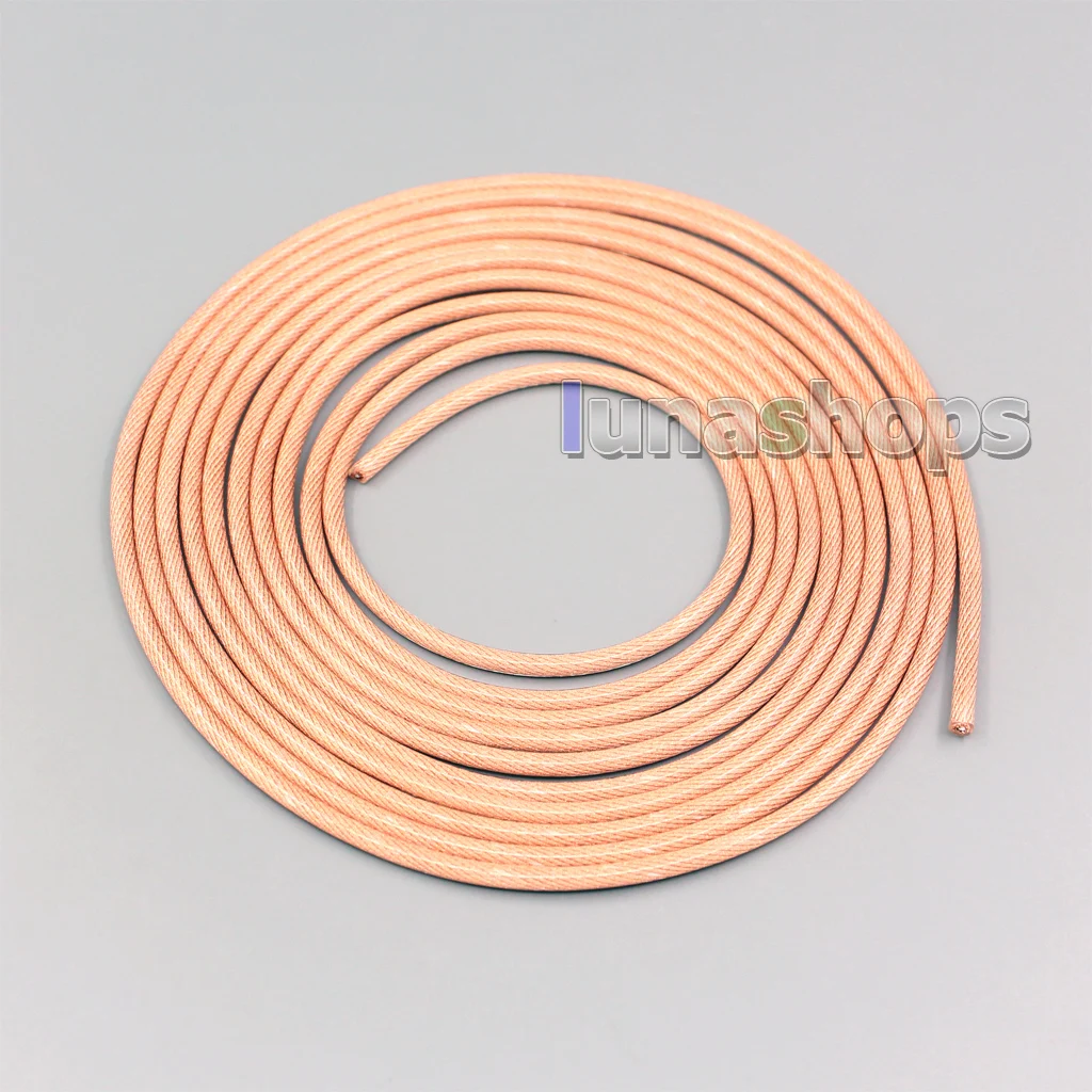 LN 007736   100 متر Type6 النحاس مرحبا الدقة 9*7*9/0.05 مللي متر 7n Litz OCC التدريع 7*9*0.05 مللي متر 63Core OCC لوحة فضية داخل OD2.8mm سماعة