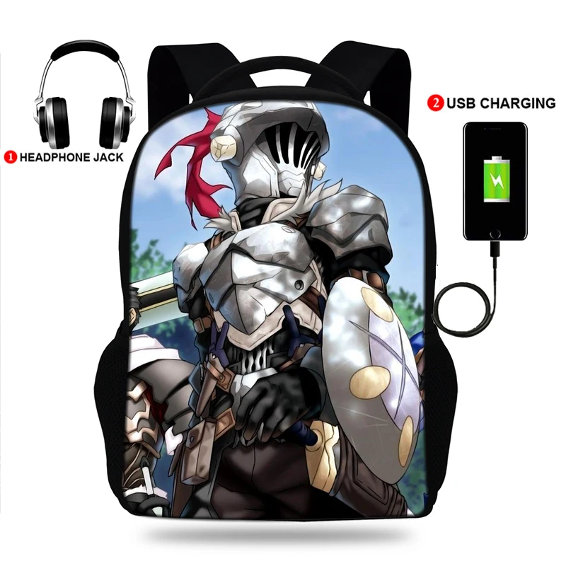 USB Charge School Bags For Teenager Girls Boys School Bags travel laptop Backpack Goblin Backpacks Mochila Escolar