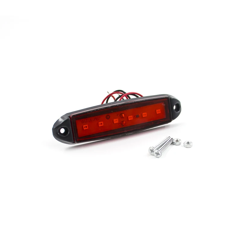 5/10pcs 24V 6 LED Car External Lights Side Marker Indicator Trailer Light Rear Side Lamp Auto Car Bus Truck Lorry 24V Car light