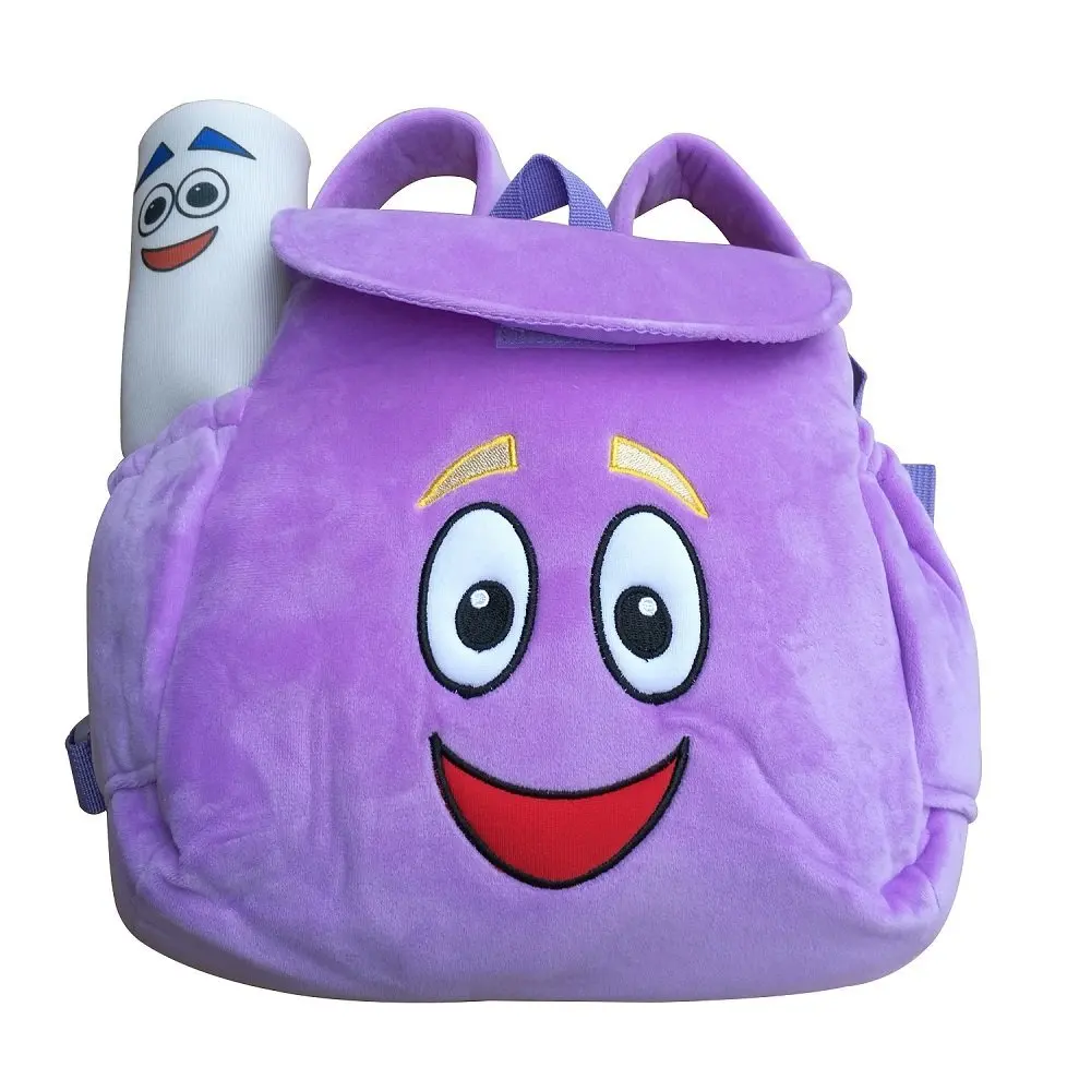 Dora Explorer Backpack Rescue Bag with Map,Pre-Kindergarten Toys Purple for Christmas gift