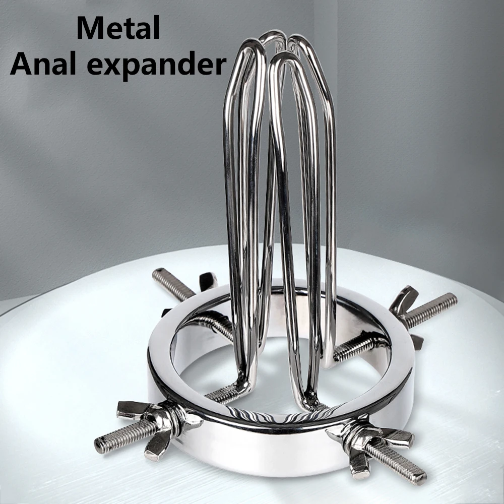 Extreme Anal Vaginal Dilator Vaginal Speculum Mirror Adult Metal Anus Pussy Dilator Anal SM toy For Woman Butt Expansion Device